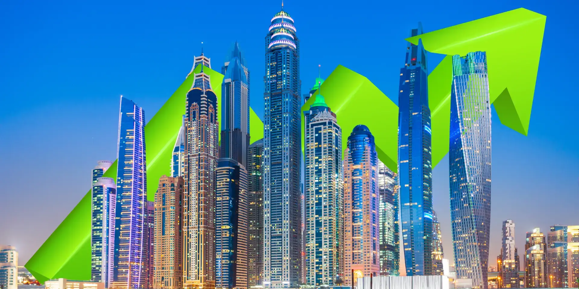 Dubai skyline showcasing Business Bay and Downtown districts representing the strong property market performance in August 2025