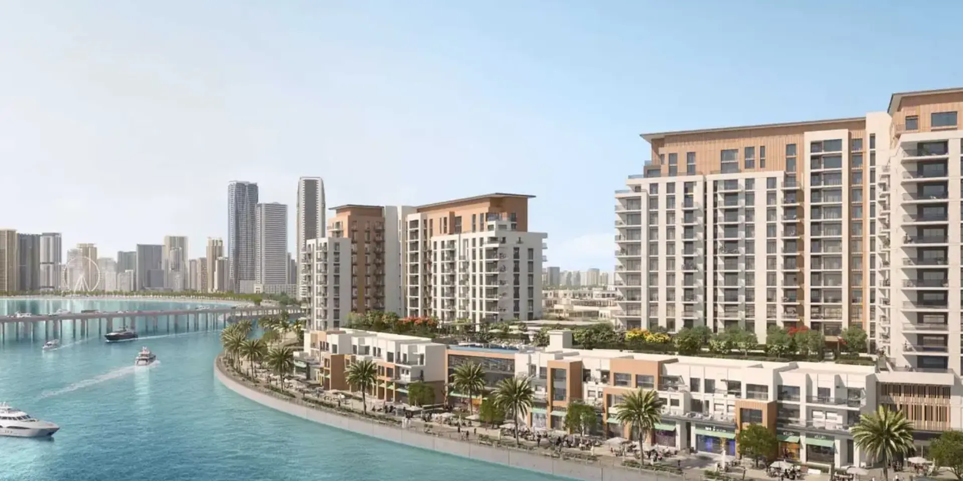 High-rise residential buildings in Dubai showcasing top rental yield investment locations with modern amenities