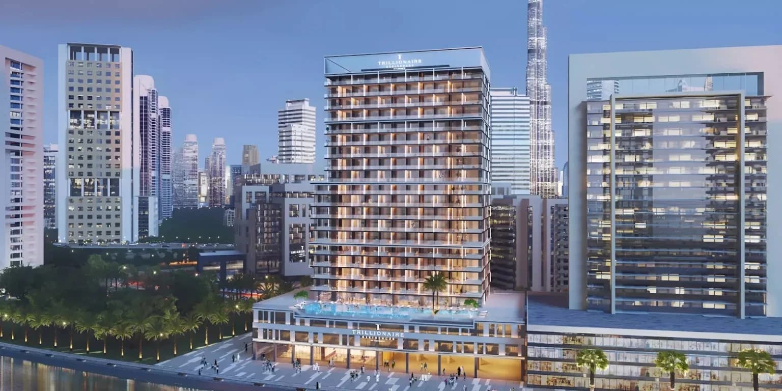 Modern serviced apartment interior in Dubai with fully furnished living space and premium amenities
