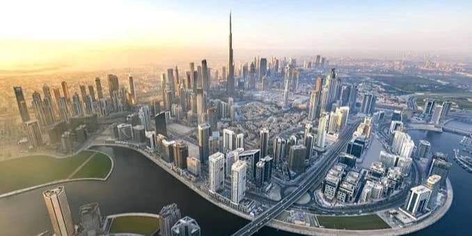 Panoramic view of UAE skylines representing the 2026 property market trends and investment outlook across emirates