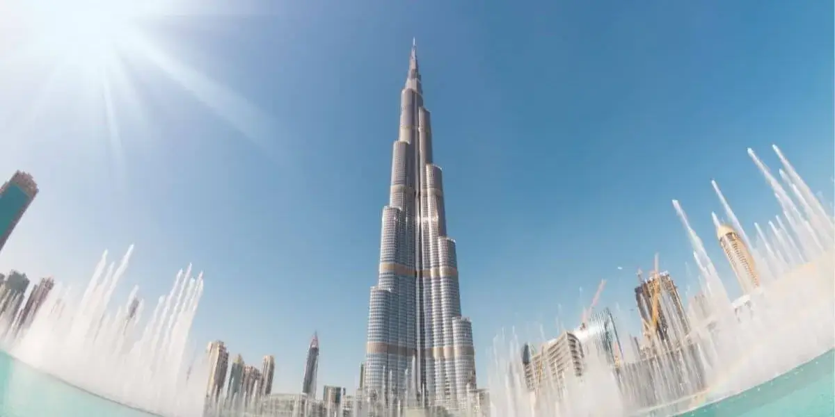 Dubai Skyline with Real Estate Growth Chart