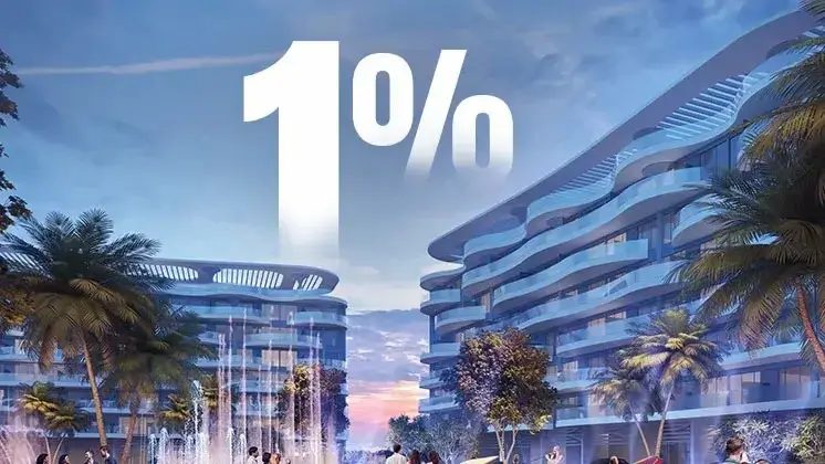 Damac luxury development with 1% payment plan visualization