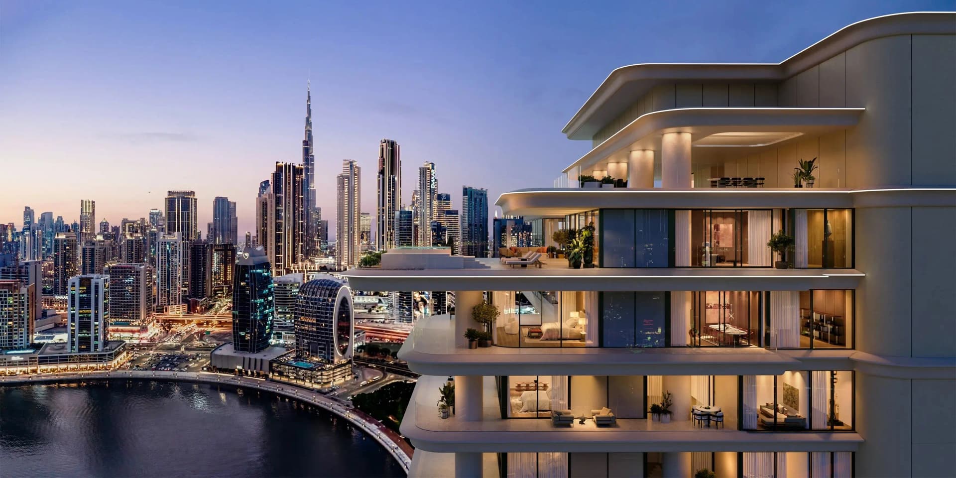 Ultra-luxury Dubai property with panoramic skyline view